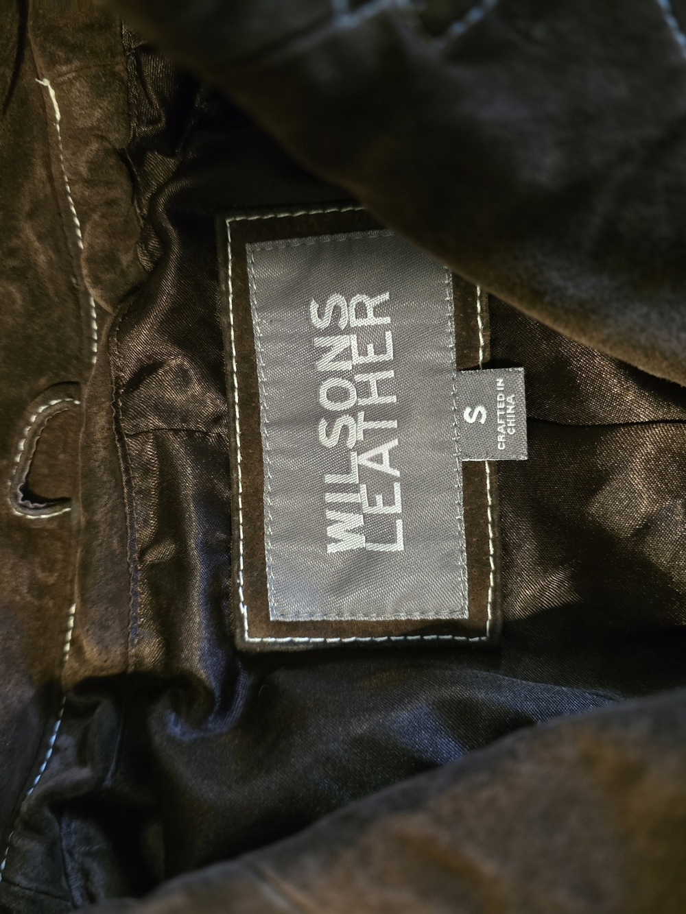 Y2K Wilsons Leather Brown Suede Button Jacket - Picture 3 of 7